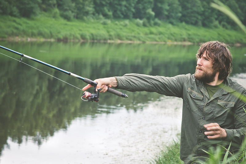 Man Fishing Alone