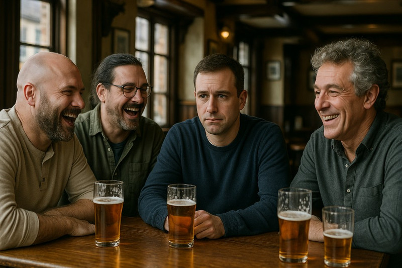 Man pretending to be ok