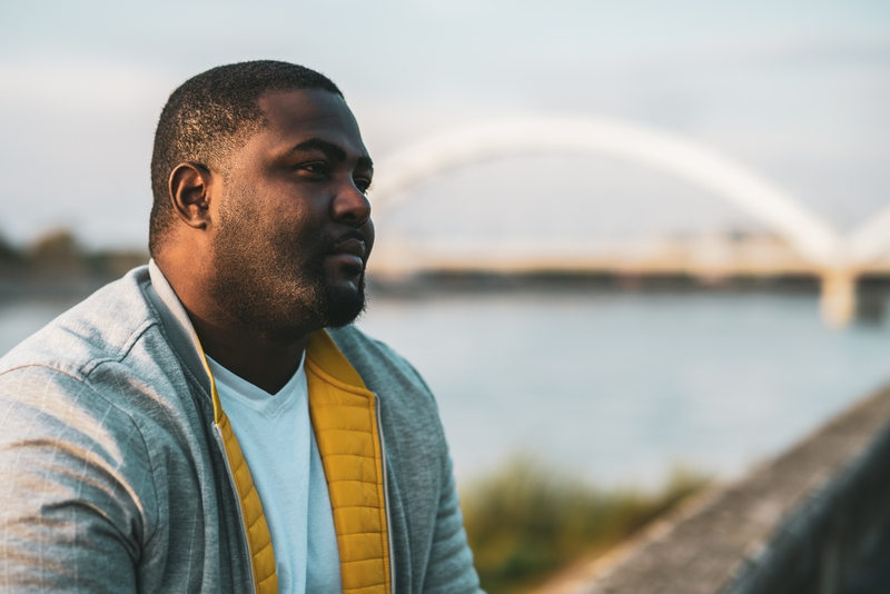 Unmotivated Overweight Man
