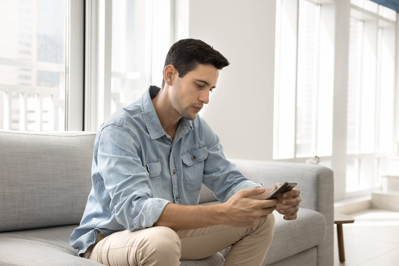 Man Sending Text